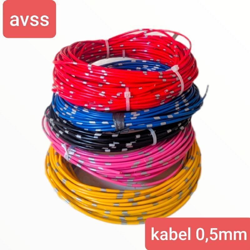 KABEL SERABUT BINTIK AVSS TUNGGAL 10M × 0,5 KABEL BINTIK TUNGGAL BODY MOTOR AUDIO