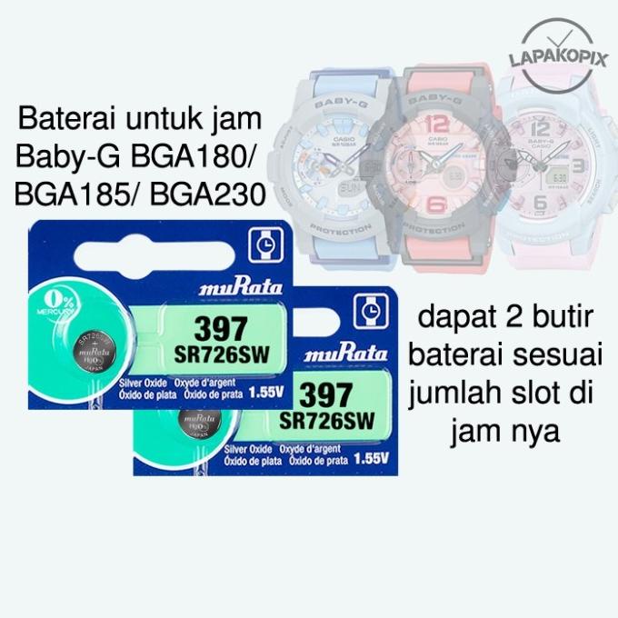 8.8 Sale Jam Tangan Casio Baby-G Bga180 Bga185 Bga230 Original Batu