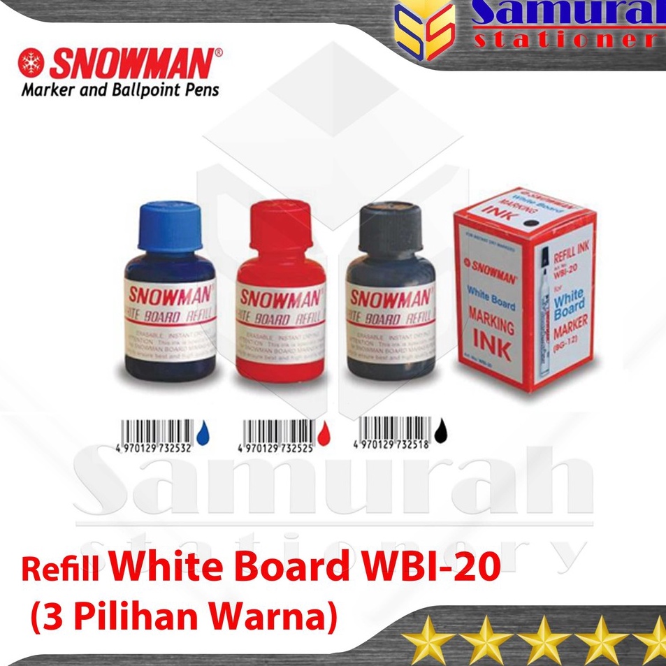 

✨11.11✨ Tinta Spidol White Board Snowman WBI 20 / Refill Marking Ink WBI-20