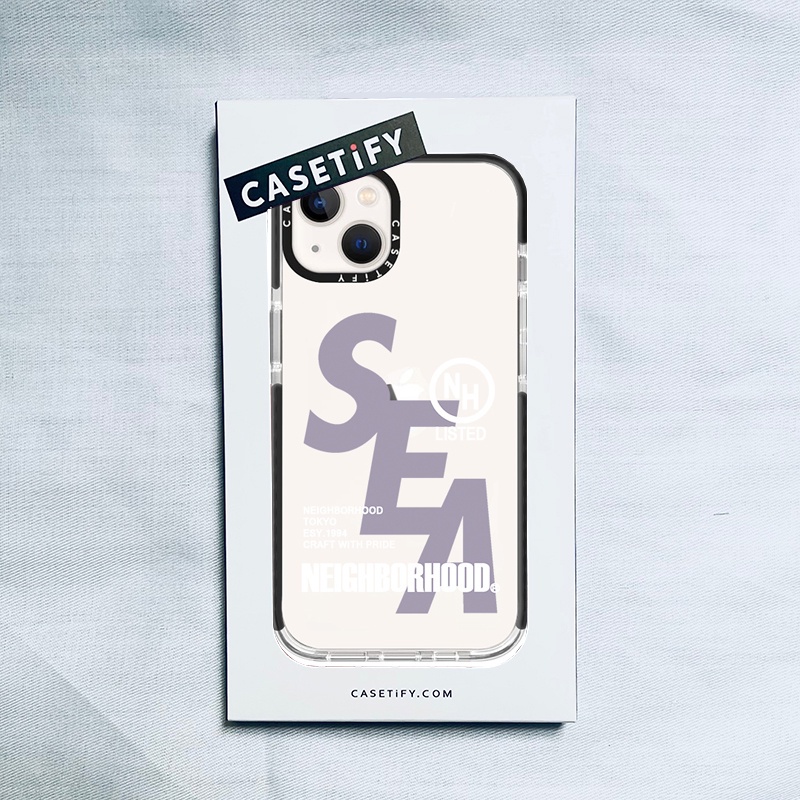 ◇△CASETiFY X NEIGHBORHOOD SEA Black Edge Case IPhone 13 12 11 Pro Max Mini XS MAX XR X SE 6 6S 7 8 P