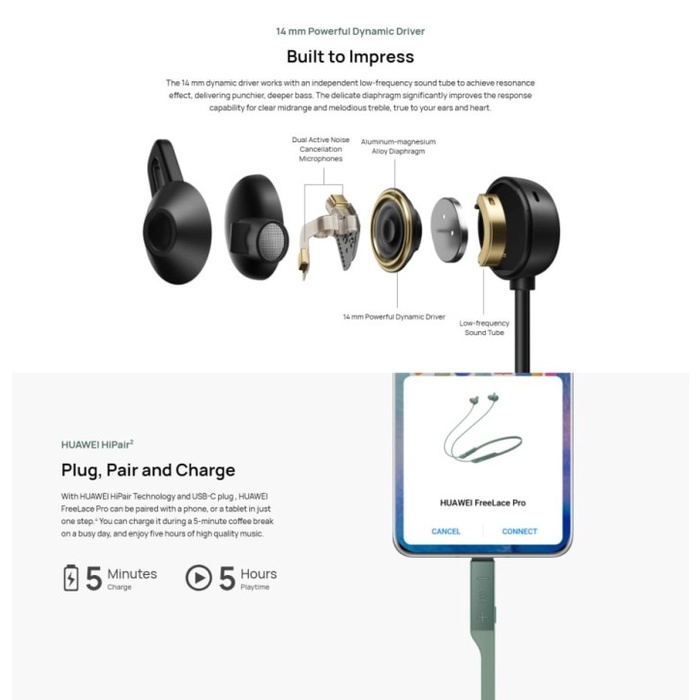 Freelace Pro Bluetooth Headset Anc Wireless Earphone Dual Mic No Box