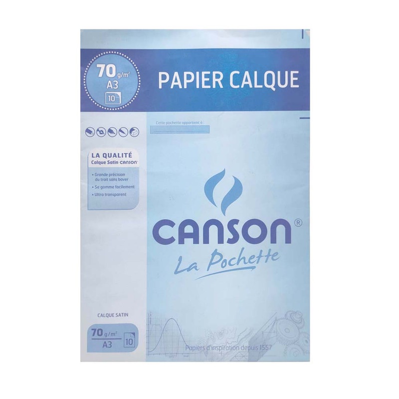 

CANSON MILLIMETER TRACING PAPER 10S A3 70G