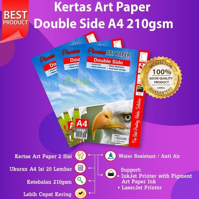 

^^^^^] Kertas Art Paper A4 210gsm isi 20 Lembar Photo Paper 210 gsm 210 gram