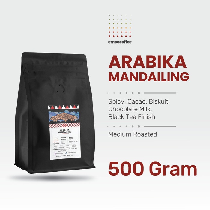 

Kopi Arabika Mandailing Sumatra Arabica Coffee Bean Coffe Beans 500 Gr