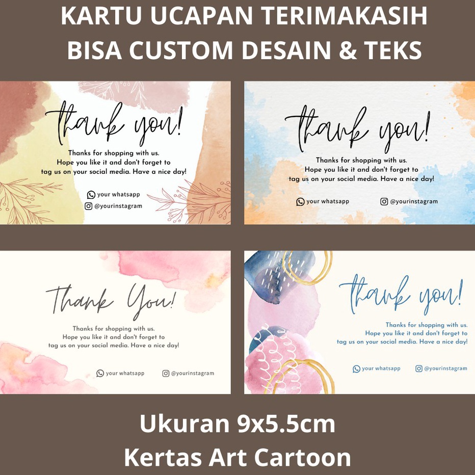 

Terbatas✲ HH9QD [100 pcs] Thank you card - Thanks Card olshop - Kartu ucapan terimakasih bisa custom K93 ⋆Terlaku.