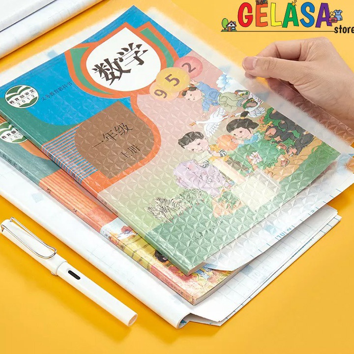 

➶Dijual Murah WETO0 Gelasa Sampul Buku Stiker Self Adhesive Book Cover Waterproof isi 10 lembar atau 5 lembar G55 Ready Stok