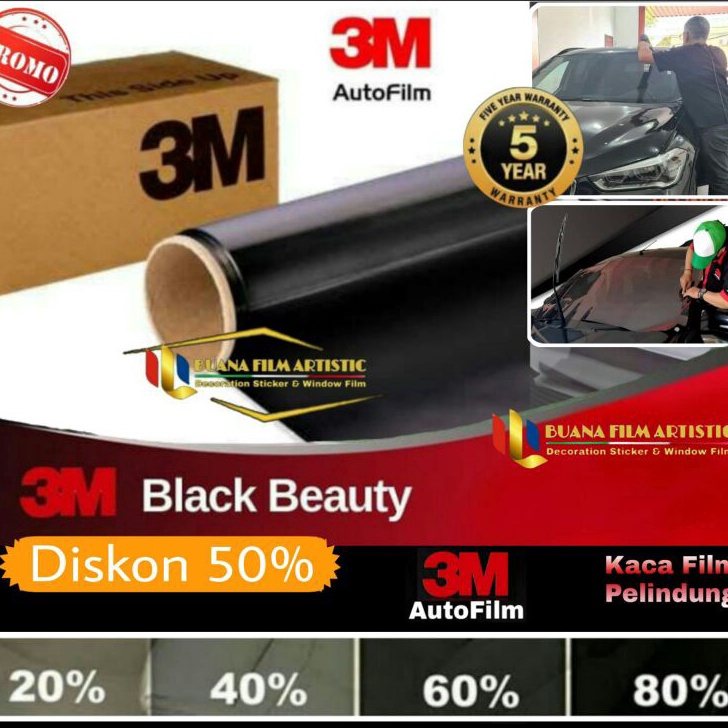 ←Ready➺ PKCHE Kaca film 3M/kaca film mobil 3M/Black Beauty/kaca film hitam/Promo kaca film 3M type black beauty M95 ✯Big Sale