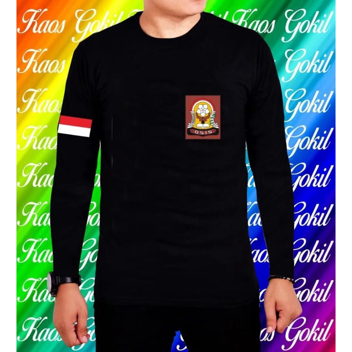KAOS LENGAN PANJANG BENDERA LOGO OSIS SMA SMK SIMPEL