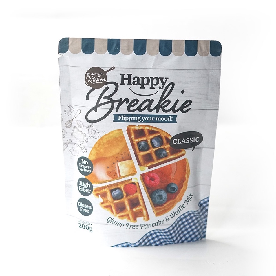 

➟Stock Banyak✩↑ 7A0CC Happy Breakie Gluten Free Pancake & Waffle Mix - Classic 200gr M82 Laris