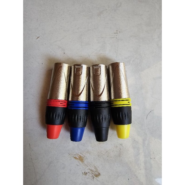 Jack Jeck Mic Canon Male Fahrenheit Jack XLR Fahrenheit Male ORI 3pin Cowok  XLR Fahrenheit Biru
