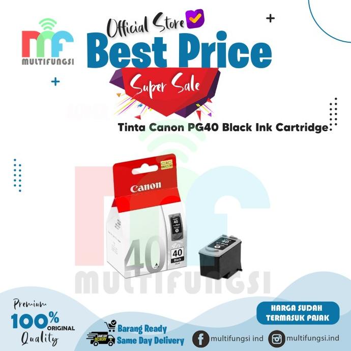 Tinta Canon PG40 Black Ink Cartridge Original PG 40