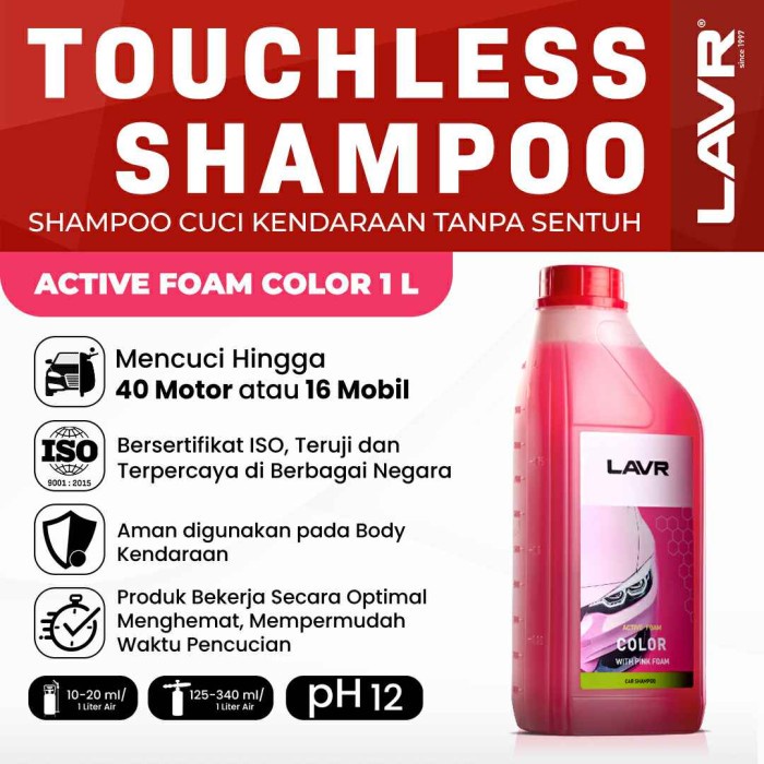 TOUCHLESS SHAMPOO LAVR ACTIVE FOAM COLOR 1 Liter (1Pcs)