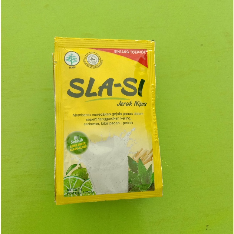 

Minuman Serbuk Slasi Jeruk Nipis Per Sachet