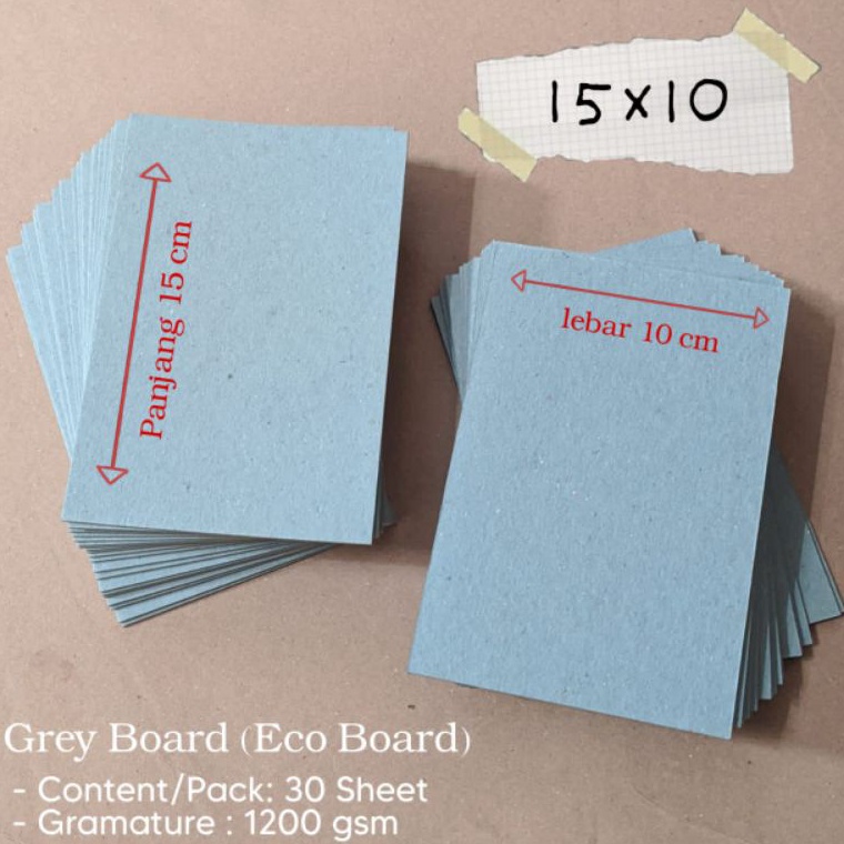 

Ready PAKET 30pcs (15x10) - Grey Board/Karton Board/Yellow Board Harga Termurah ( ⌒