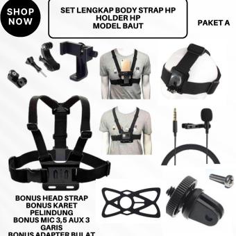 Diskon Body Strap Hp Holder Clamp 360 Chest Strap Tali Dada Handphone Mounting Strap Hp Dada Untuk M