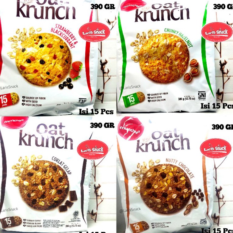 

Pasti Murah➤ Oat Krunch Strawberry/Hazelnut/Nutty Coklat/Dark Chocolate 390gr (Isi 15 pcs) Z82 ➭