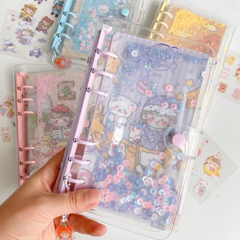 

43 Merah Muda Jurnal Perjalanan Kit Kartun Buku Catatan Isi Ulang Loose-Leaf Wisatawan Buku Catatan Harian untuk Anak Perempuan Anak-anak Hadiah Terlarisss ┏