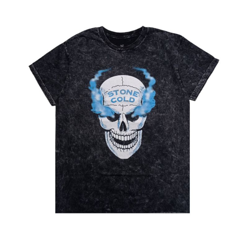 KAOS WWE ORIGINAL STONE COLD SKULL OFFICIAL MERCHANDISE T-SHIRT