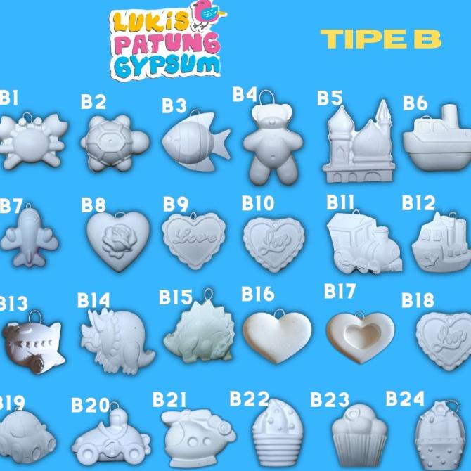 Patung Lukis Gypsum Besar Tipe B / Patung Mainan | Patung Gypsum Anak