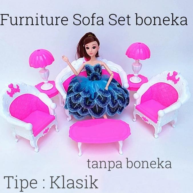 #####] Furniture Sofa Klasik Set Boneka Barbie