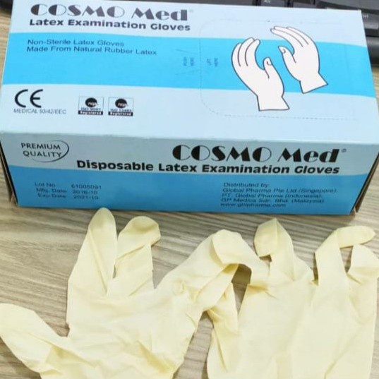 Bestseller Sarung Tangan Medis Aximed Isi 100 Pcs/Box Latex Examination Gloves