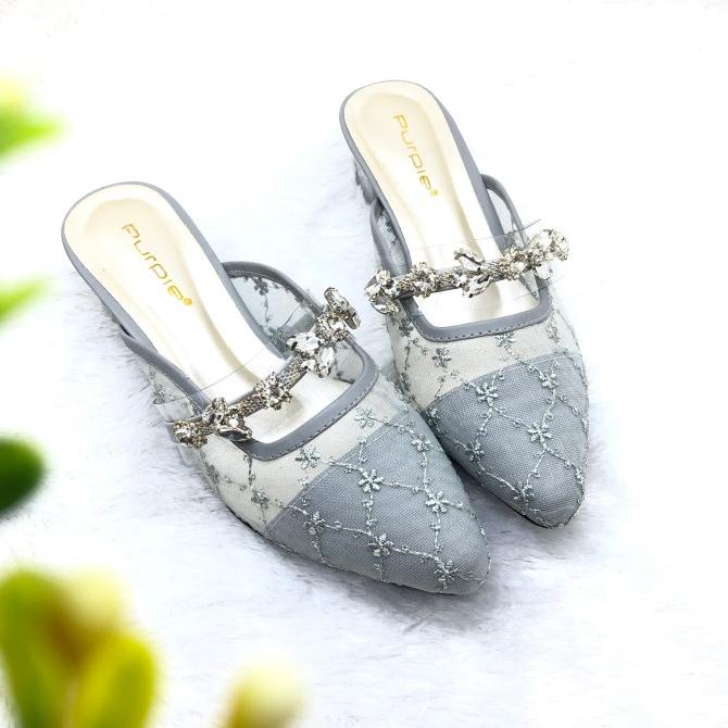 Sandal Pesta Hak 3 cm Tiara Series Purple