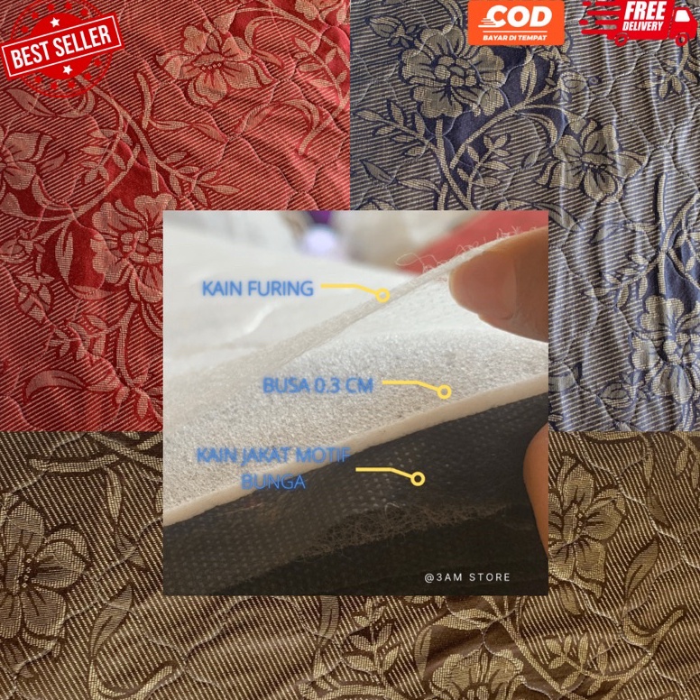Special Akhir Tahun♡ Kain Springbed Meteran 0.3 cm/ Quilting/kainzakat/kainkasur/kain jakat per 0.5 