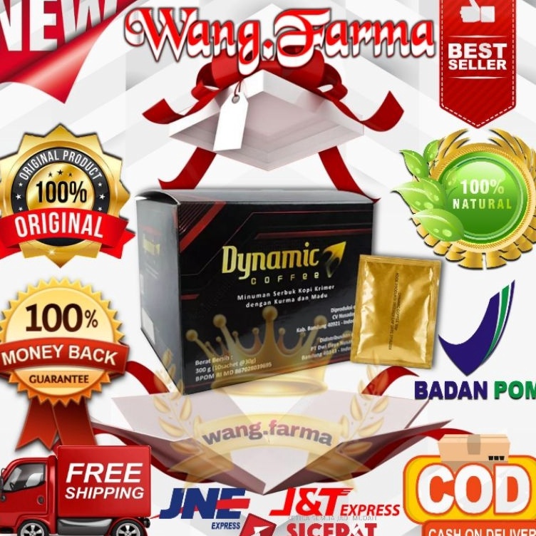 

HOT Dynamic Coffe Kopi Dynamic Herbal Stamina Pria 10 Sachet BPOM