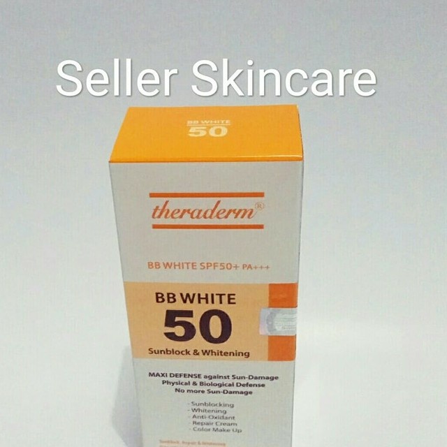 TERBARU THERADERM BB WHITE SPF 50 SUNBLOCK & WHITENING CREAM 40GR