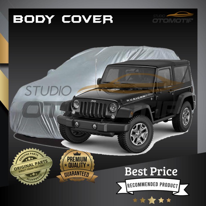 Sarung Mobil Jeep Rubicon Premium / Body Cover Jeep Rubicon 1Pcs