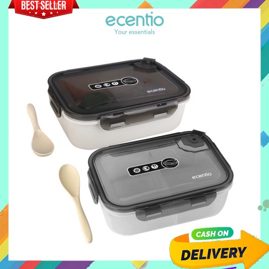 Kotak Makan Lunch Box 1 Set Lengkap Murah Anak Bekal Makanan Anti Tumpah Aesthetic Korea Plastik Per