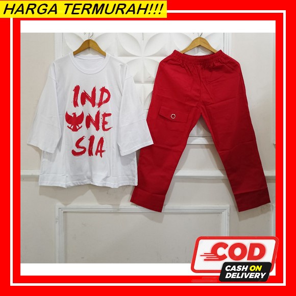Bj Merput Merdeka Promo Baju Senam Merah Putih Ks Lomba Dirgahayu Indonesia  Setelan Training Anak P