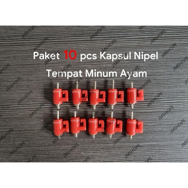 {{{{}}] Paket 10 Kapsul isi dalam niple tempat minum ayam otomatis nipel nepel