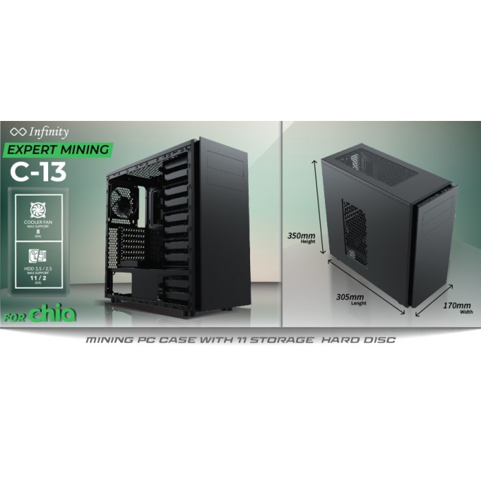 Best Seller Casing Infinity Inf C-13 - 4Fan Casing Mining Infinity C13