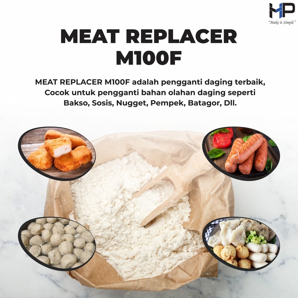 

Promotion Meat Replacer M100F - Pengganti daging vegetarian / Pengurang daging || Kemasan 1kg