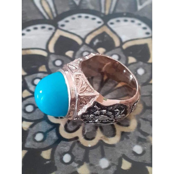 natural [PYRUS PERSIA POLOS TOP SPHERE] pirus persia emban cincin pria wanita ring perak emas