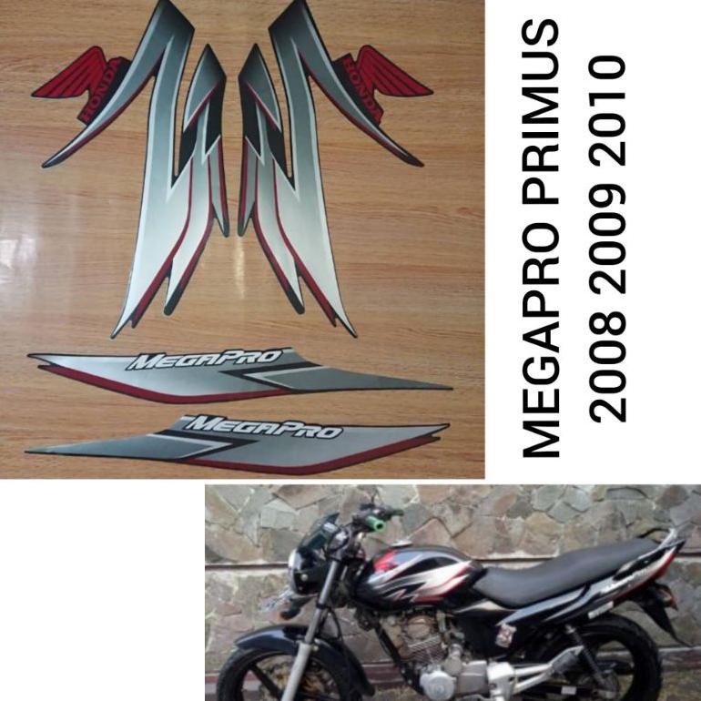 Diskon Striping Megapro Primus Tahun 2008 2009 2010 Hitam Lis Merah Aksesoris Motor Original