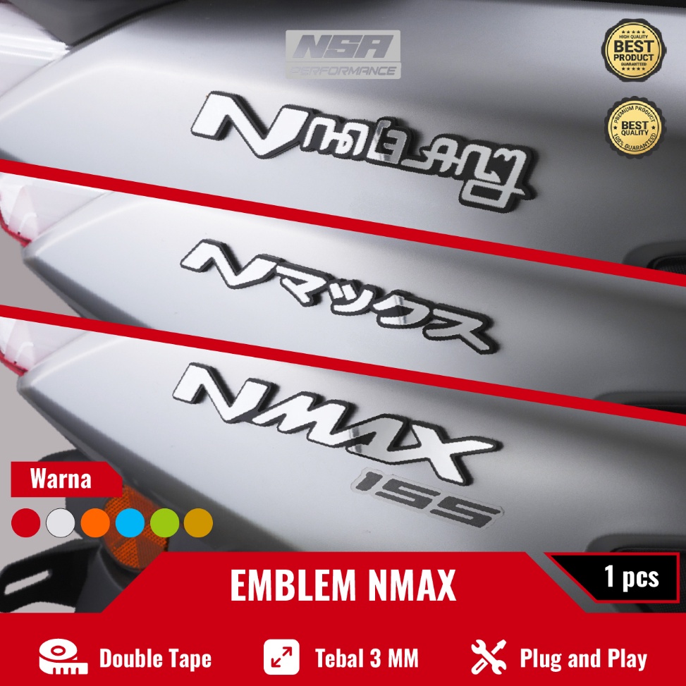 Best Rgj 2PCS EMBLEM NMAX 3D LOGO NMAX JEPANG EMBLEM MOTOR BUKAN STIKER ATAU STICKER TIMBUL VARIASI 