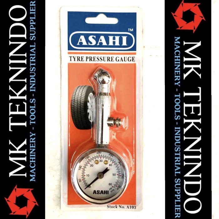 Best Seller Asahi Asli Taiwan Tekanan Angin Ban Pengukur Tire Pressure Gauge Ukur