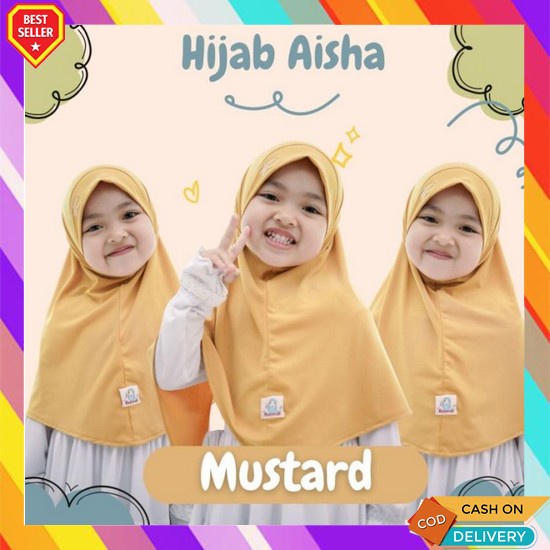 Jilbab Anak Sekolah Putih Khimar Warna Terbaru 2023 Hijab Perempuan Sd Jilbab Anak Aisha Kerudung