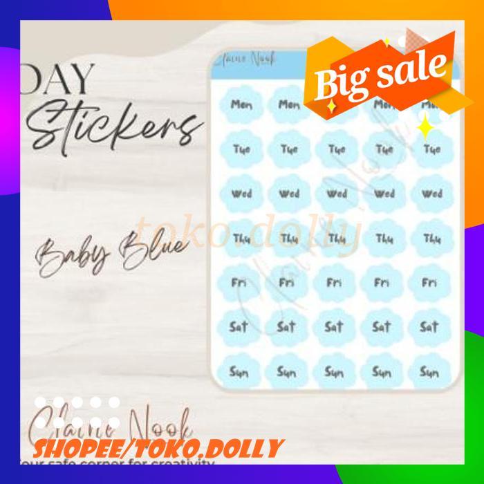 

DAYS STICKER LABEL WARNA / STIKER WARNA / DEKORASI BULLET JOURNAL HIGHT QUALITY !!