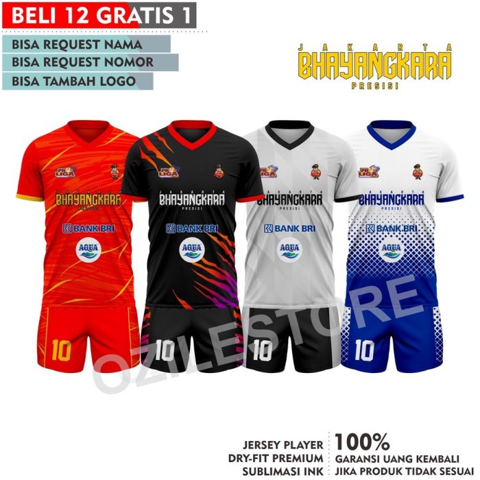 Best Seller Baju Jersey Voli Jakarta Bhayangkara Presisi Proliga 2023 (Free Nama,