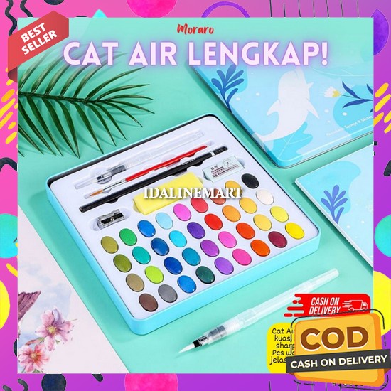 

Watercolour Painting Water Color Set Murah Dan Bagus Padat Cair Non Toxic Tidak Beracun Lengkap Semua Warna Watercolor Set Art Cat Lukis Kanvas Cat Air Anak Set Lengkap Cat Air Lukis Lengkap [Limited Edition] 36 Solid Watercolor Painting Set Cat Air Luk