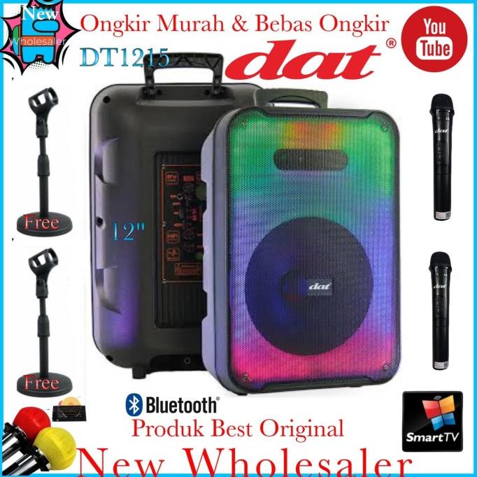 Speaker Aktif Karaoke 12Inch Wireless Portable Dat Dt1215 New Original Carasmellstore