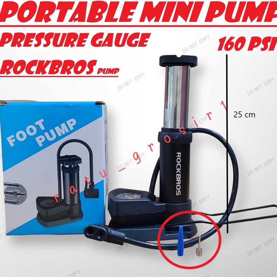Elegant Pompa Portable Mini Pompa Kaki Injak Mini Untuk Ban Motor Sepeda Bola