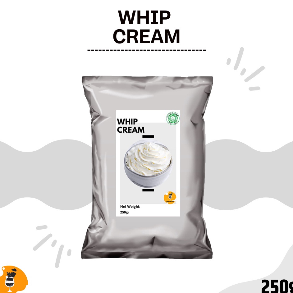 

Best Terlaris WHIP CREAM TOPPING 250GR / BUBUK WHIP CREAM / WHIPPED CREAM POWDER / WHIPPING CREAM TOPPING Best Product