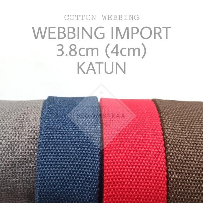 }}}}}}] Webbing katun Import 3.8cm (5 Meter) 38mm cotton webbing impor 3.8