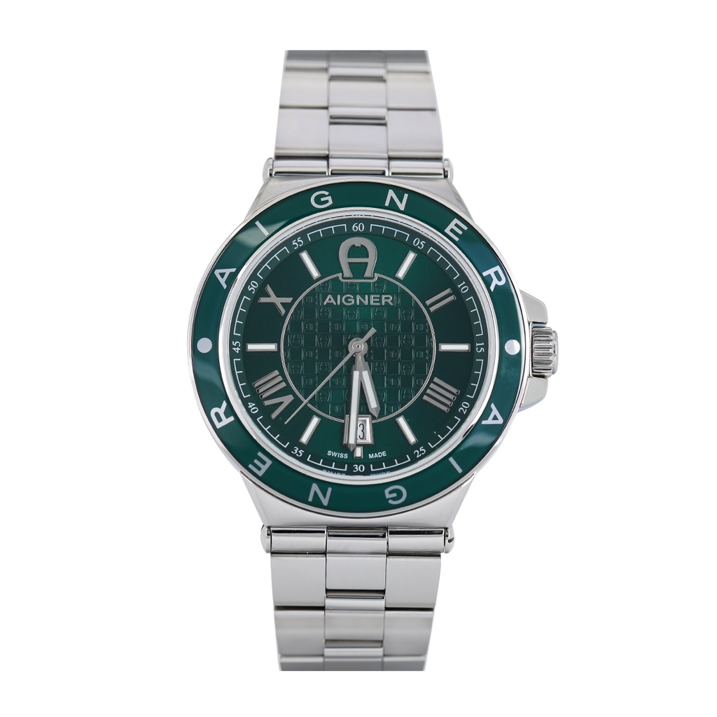 Jam Tangan Pria AIGNER Trieste AGW.243002 Green Dial Stainless Steel Strap