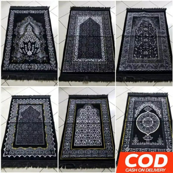 Terlaris Sajadah Sajadah Turki Yakar Wangi Hitam Premium Sejadah Tebal Bludru Halus