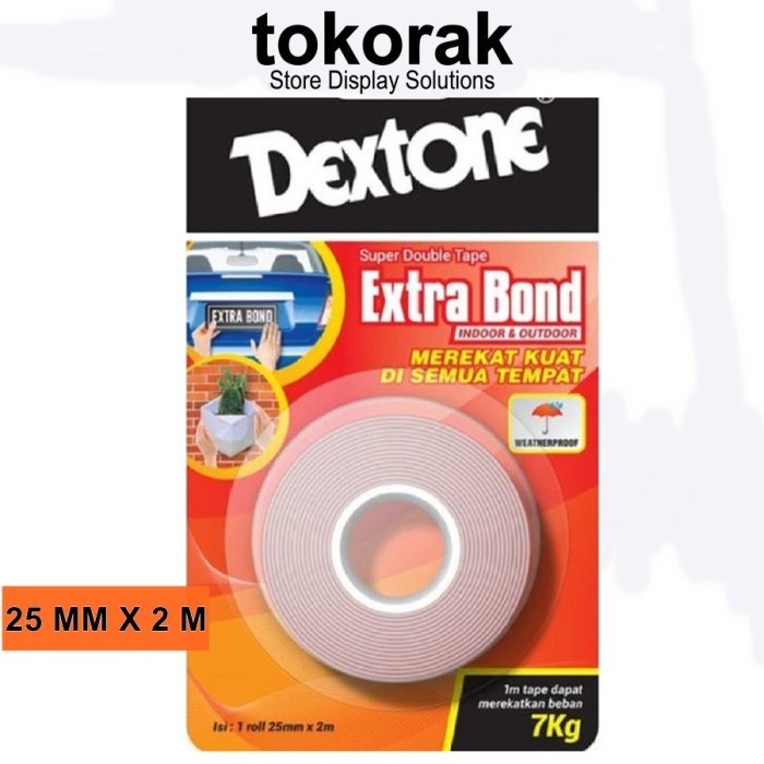 

SALE SUPER DOUBLE TAPE EXTRA BOND 25 MM X 2 M - LEM DEXTONE INDOOR OUTDOOR
